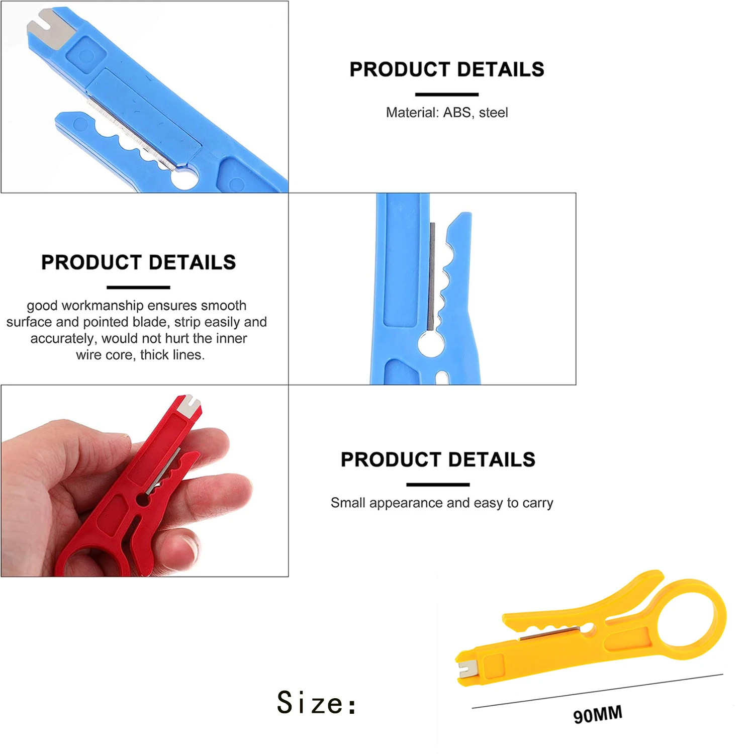 Portable Mini Wire Stripper Knife Crimper Pliers Crimping Tool Cable Stripping Wire Cutter Multi Tools Cut Line Hand Tool