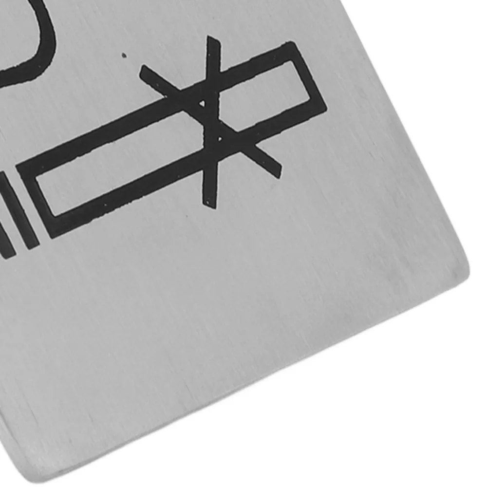 2pcs Stainless Steel No Smoking Table Sign Double Sided Silver No Smoking Tent Card Tabletop No Smoking Warning Sign