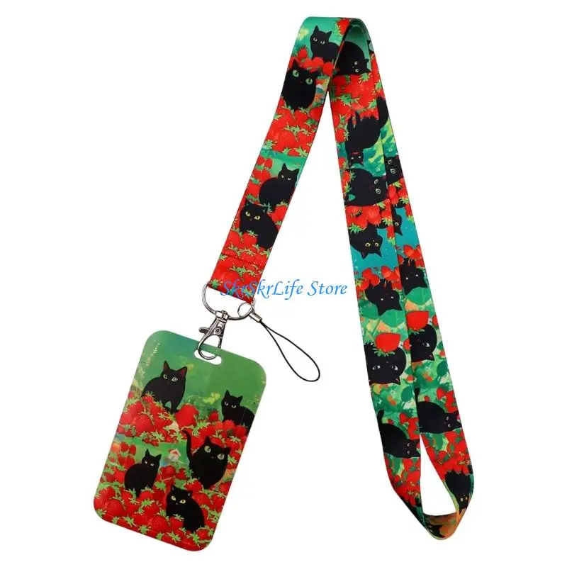 

E65E ABS Plastic Plear Card Protector с Lanyard для школьного офиса и ежедневного использования