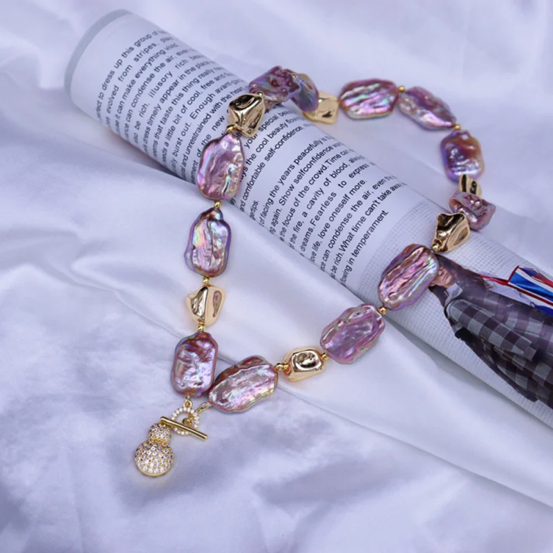 

Vintage Irregular Baroque Natural Freshwater Pearl Necklace for Women Versatile Light Luxury Niche Design Fashion Choker