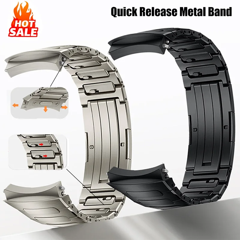 Neues Titan-Armband für Huawei Watch 5 46MM Ohne Lücken Luxuriöses Herren-Metallarmband für Huawei Watch 5 42mm Business Schnellwechsel-Band