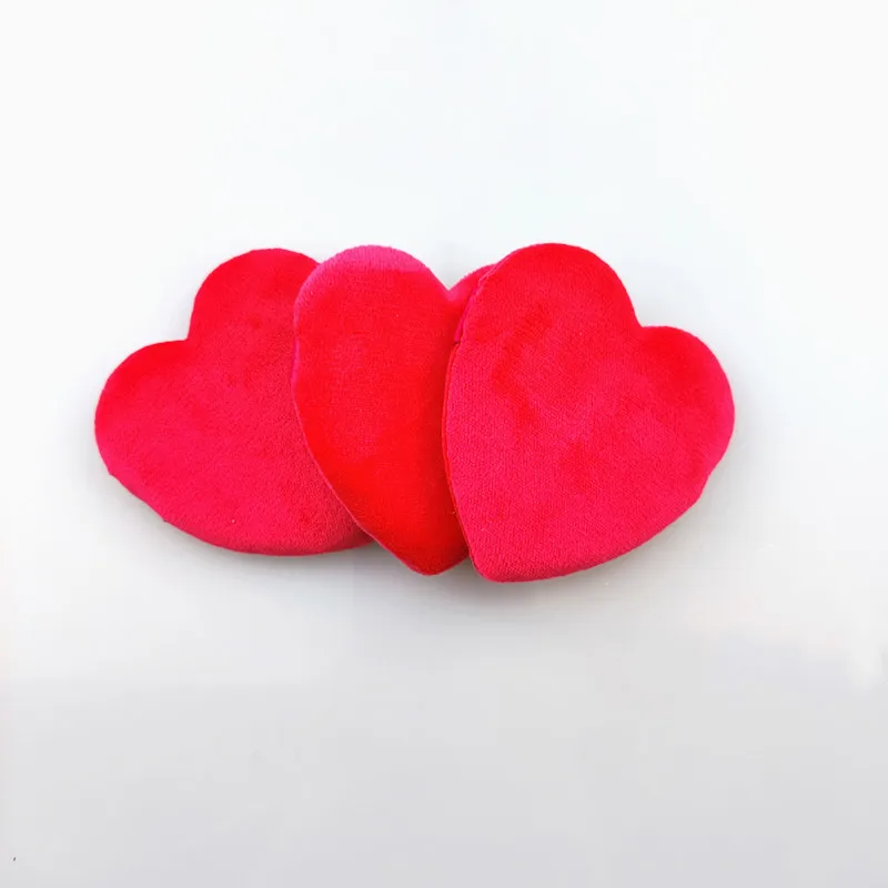 6pcs Reusable Love Heart Shape Velvet Powder Puff Face Makeup Sponge Cosmetics Soft Cotton Face Washable Sponge Puff