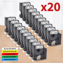 5-10-20PK 45013 Compatible Dymo D1 45013 45018 45010 45023 Adhesive 12mm D1 Label Tape for Dymo LabelManager 160 280 350 Printer