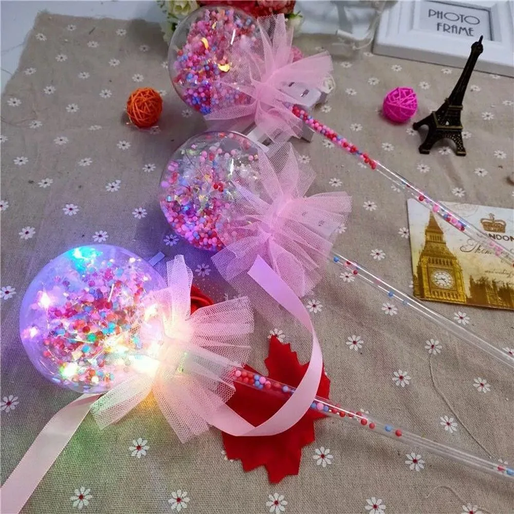 Toys Novelty Kids Toy Star Love Heart Cheering Stick LED Magic Fairy Stick Rave Toy Light-up Magic Ball Wand Glow Stick