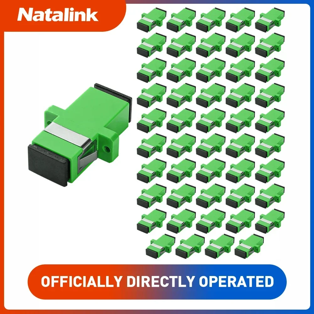 Natalink SC/APC Simplex Fiber Optic Adapter SC Female to SC Female Single Mode Flange Coupler Low Insertion Loss Connector