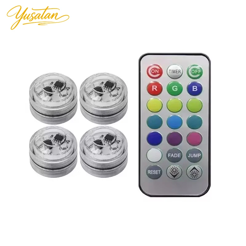 Wireless Adhesive LED Car Interior Ambient Light Remote Control Decoration Auto Roof Foot Atmosphere Lamp Bicycle Tail Light