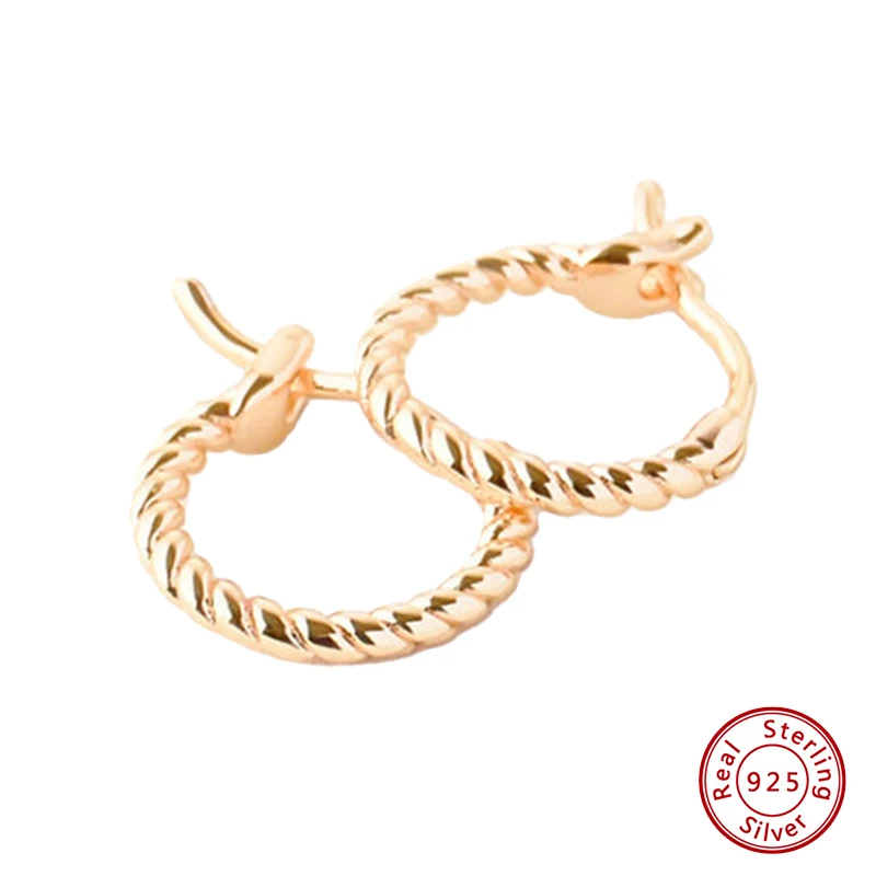 

Серьги из стерлингового серебра 925 пробы с оригинальным сертификатом, круглые серьги-веревочки для женщин, бесплатная доставка, ювелирные изделия