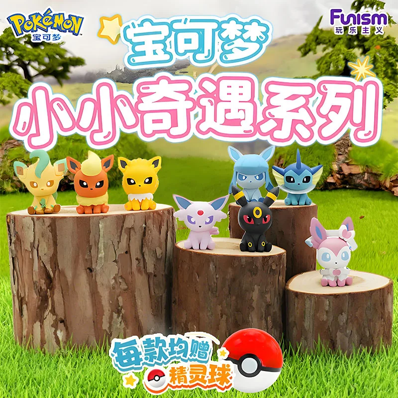 

Слепая коробка Pokemon Little Adventure Series Twisted Egg Eeveelution Psyduck, набор маленьких кукол с шариком Poke, подарки для мальчиков