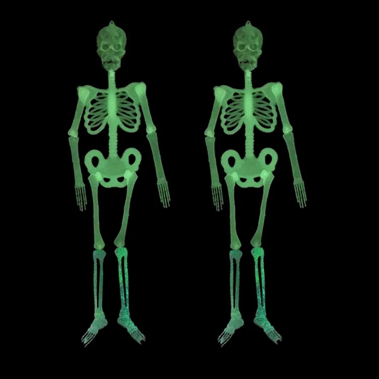 1pc horror nottilucus scheletro decorazione di Halloween oggetti di scena casa stregata giocattoli divertenti ciondolo scheletro umano