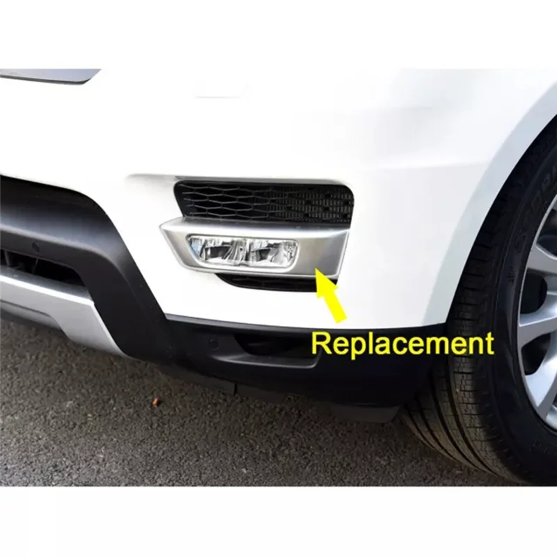 

1 Pair Front Bumper Fog Light Cover Bezel Frame For Land Rover Range Rover Sport L494 2014-2017 LR045049 LR045048 Replacement