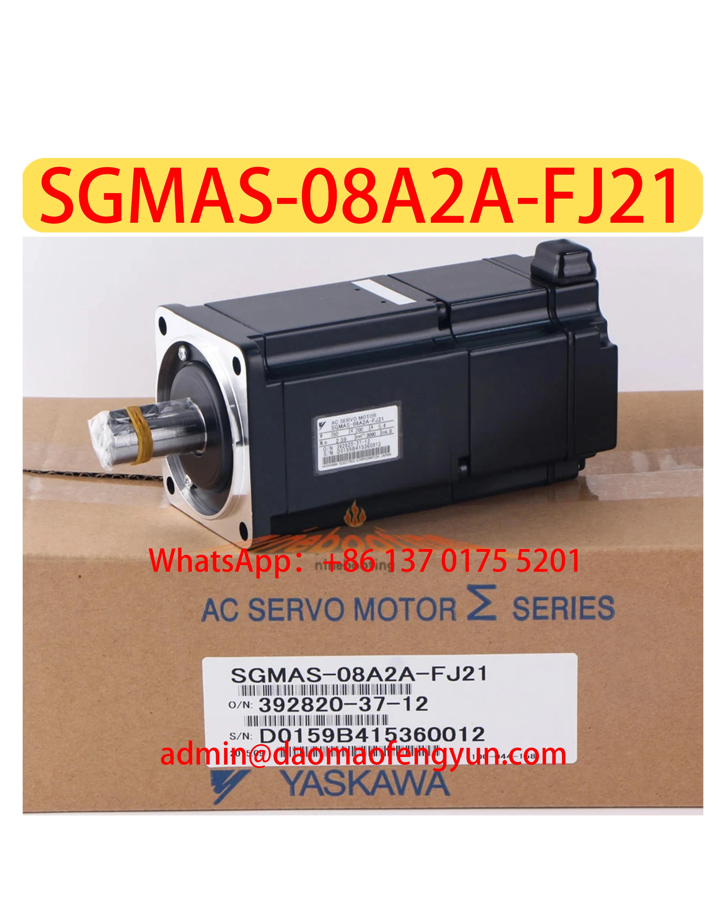 

SGMAS-08A2A-FJ21 Совершенно новый оригинальный серводвигатель, быстрая доставка.