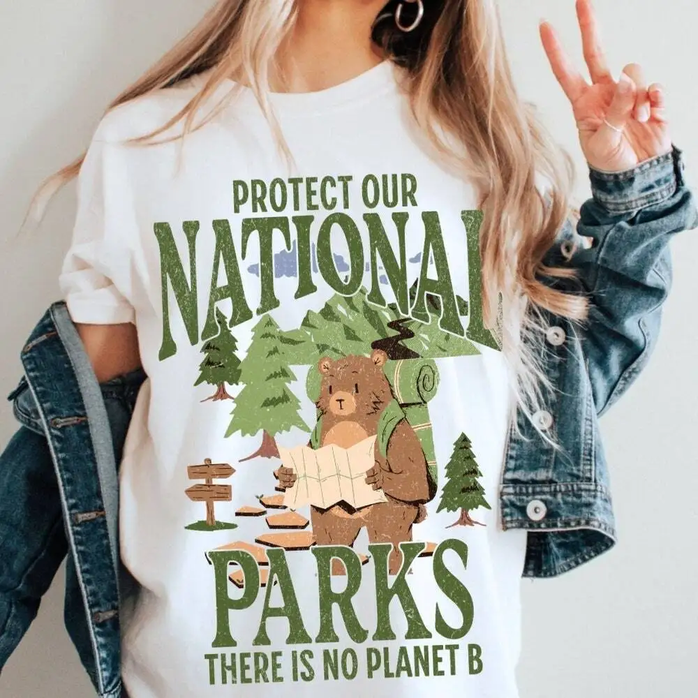 Protect Our National Parks T Shirt Granola Girl Camping Clothes Park Ranger Env