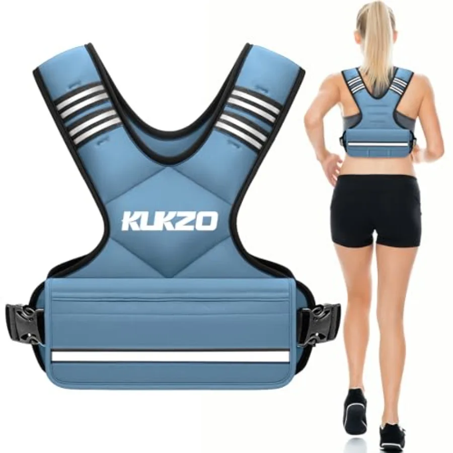 

Adjustable Weighted Vest for Women Men 6-12lb 12-18lb 20-32lb with 6 Ironsand Weights for Strength Training Rucking Running Wal