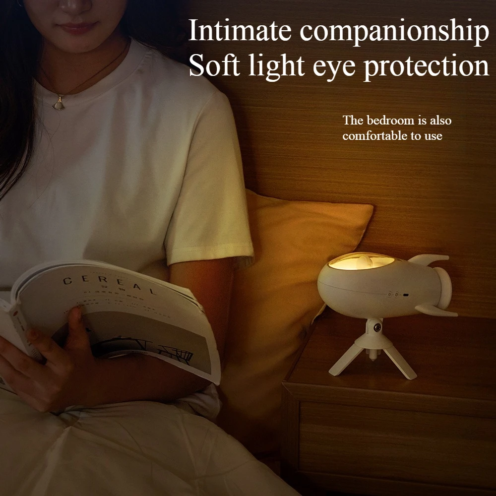 مكبر صوت بلوتوث صاروخي جديد، ضوء ليلي إبداعي، غرفة نوم منزلية بجانب السرير، ضوء محيطي ناعم، هدايا العيد