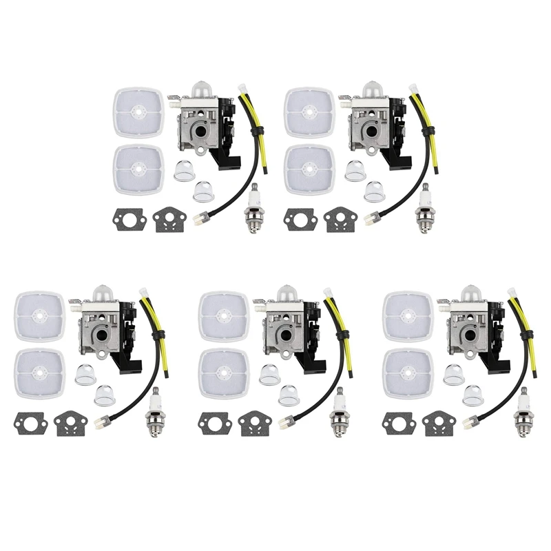 5X SRM225 PAS225 Carburetor Tune Up Kit For Echo SRM-225 PAS-225 A021001692 Weed-Eater String Trimmer Carburetor