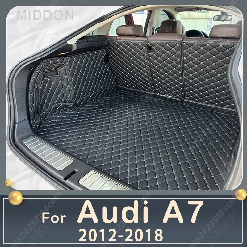 Full Coverage Car Trunk Mat For Audi A7 2012-2018 2017 2016 2015 2014 13 Car Floor Mats CargoLiner Carpet Accessories Auto Goods