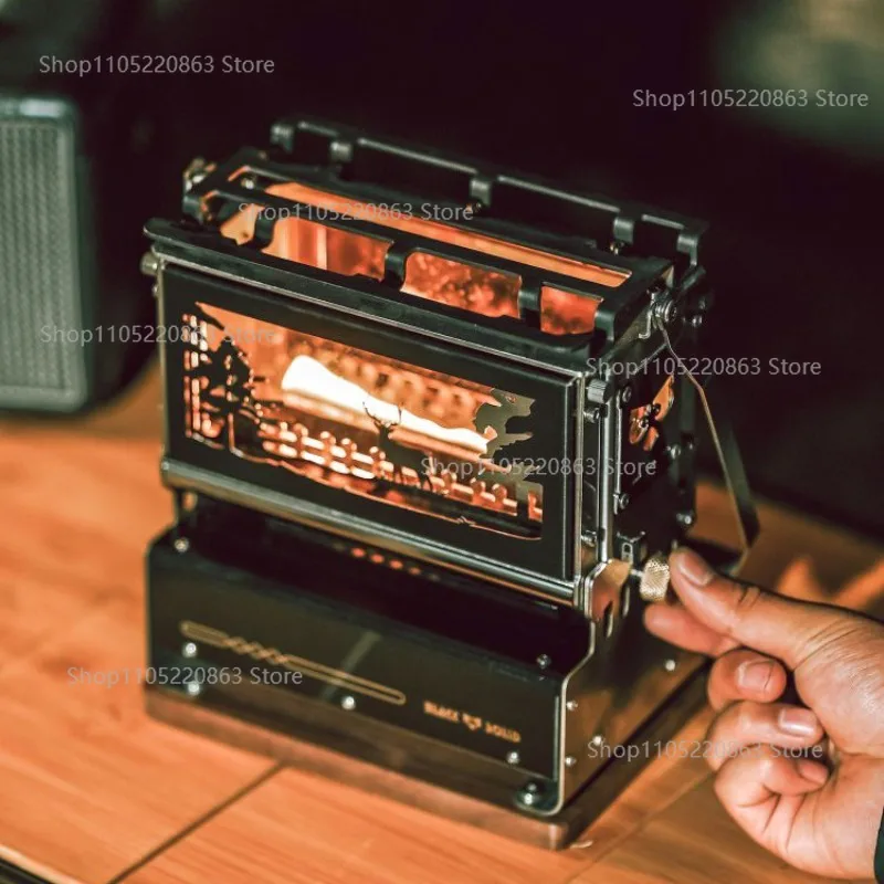 Outdoor lighting, fire watching, outdoor, stove heating, tea cooking