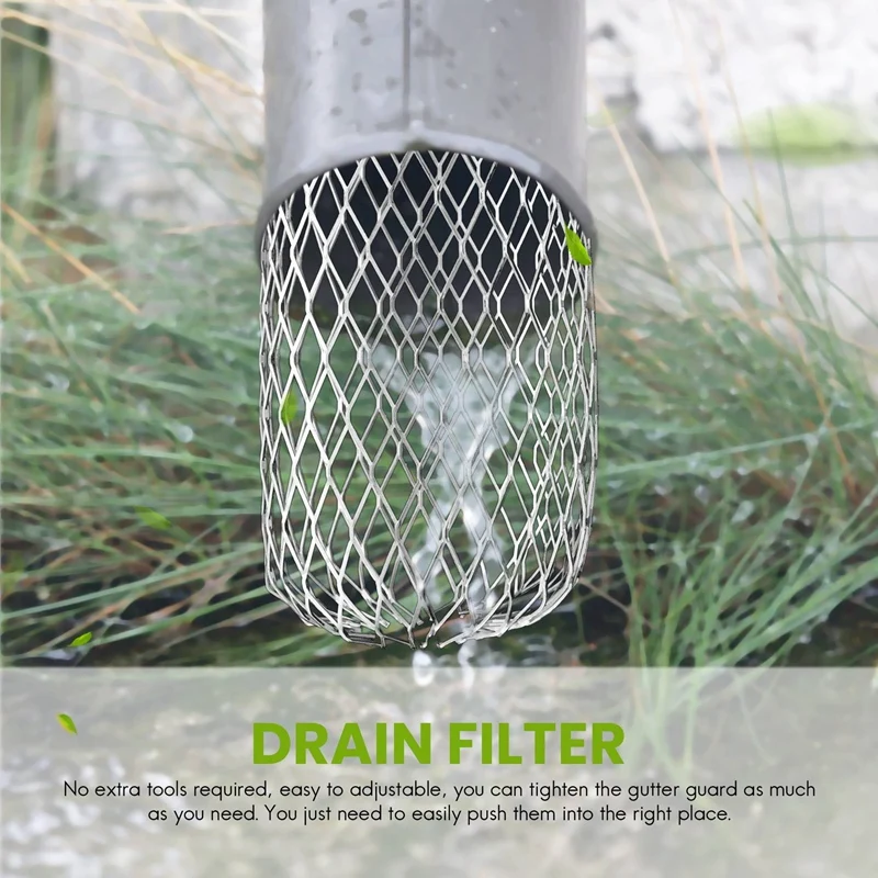 Expansível Alumínio Filtro Filtro, Gutter Guard para Parar Bloqueio Folhas, 6 Pack, 3"