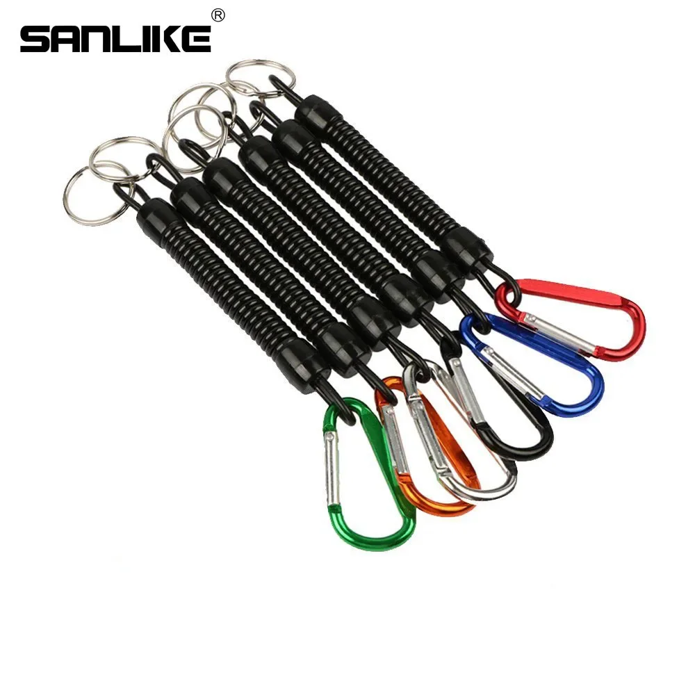 

SANLIKE 10PC Fishing Lanyards Ropes Retention String Rope Outdoor Camping Snap Secure Lock Fishing Tackle Tool Accessories