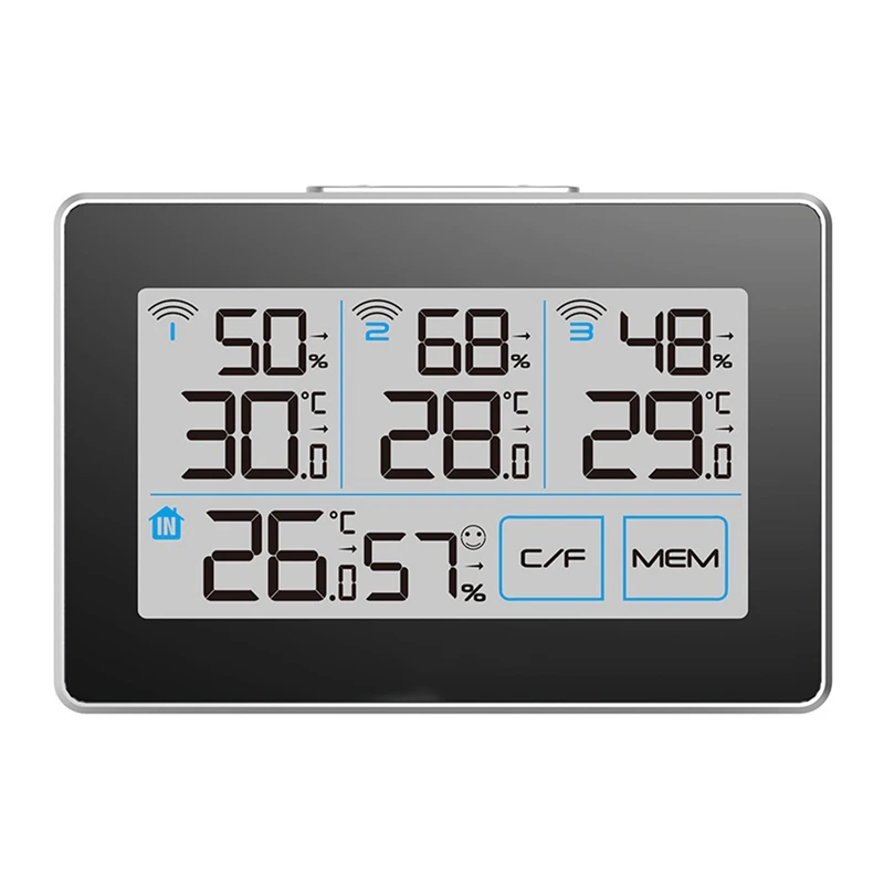 Sensore di temperatura e umidità Termometro digitale Igrometro interno Temperatura Umidità Monitor meteorologico digitale Facile da usare