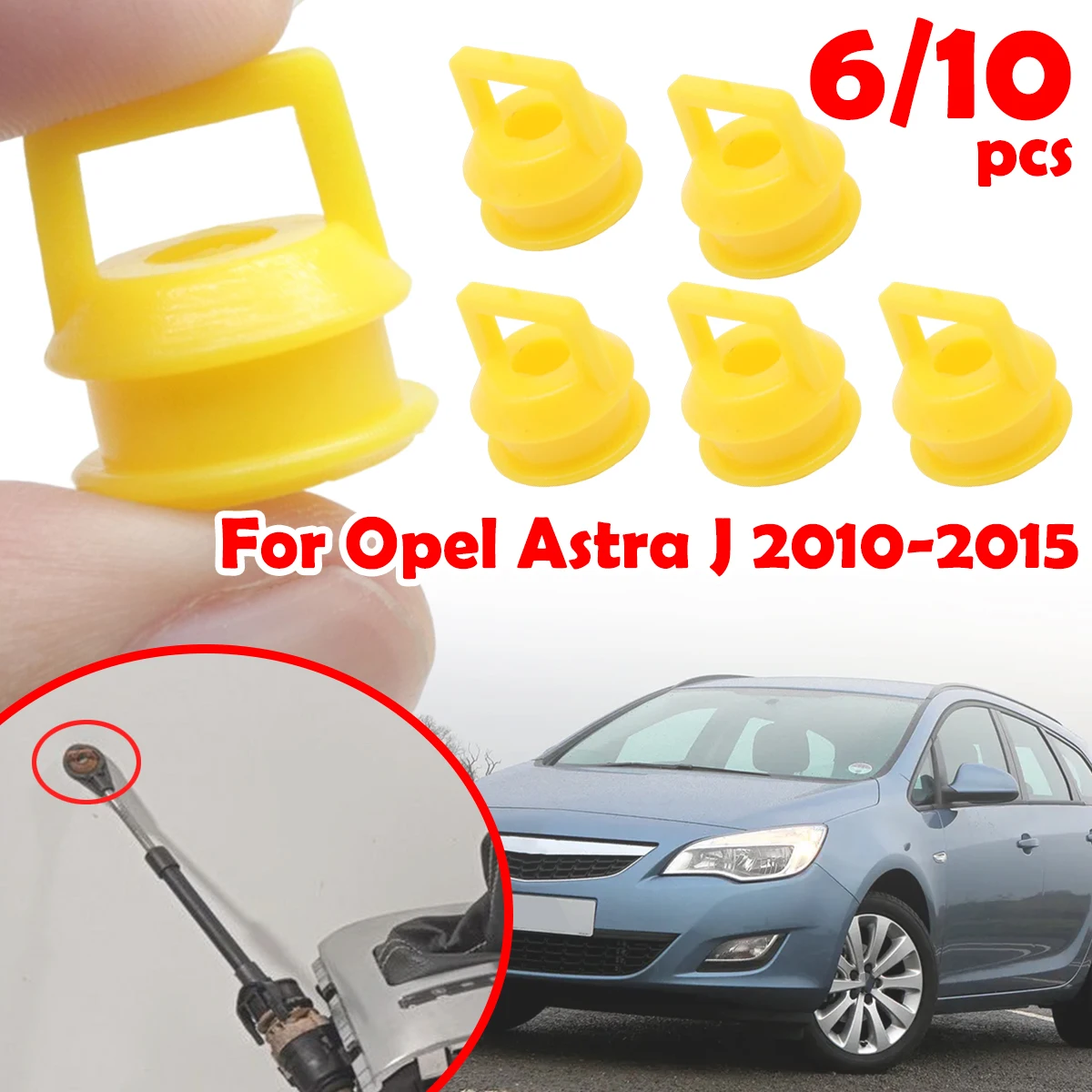 6/10pcs Shift Cable Linkage Bushing Repair Kit For Opel Astra J 2010 2011 2010 - 2015 Rubber Bands Grommet Clips Car accessories