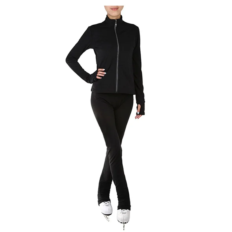 customized-kid-adult-figure-skating-suit-set-top-jacket-long-pants-black-velvet-4color-to-choose-solid-color-leotards-for-girls