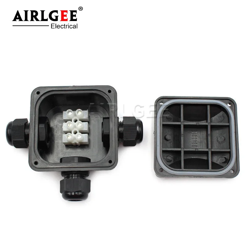 IP68 3 Pin 3 Way Outdoor Waterproof ABS Plastic Electrical Cable Junction Box Connector T Shape Cable Connector