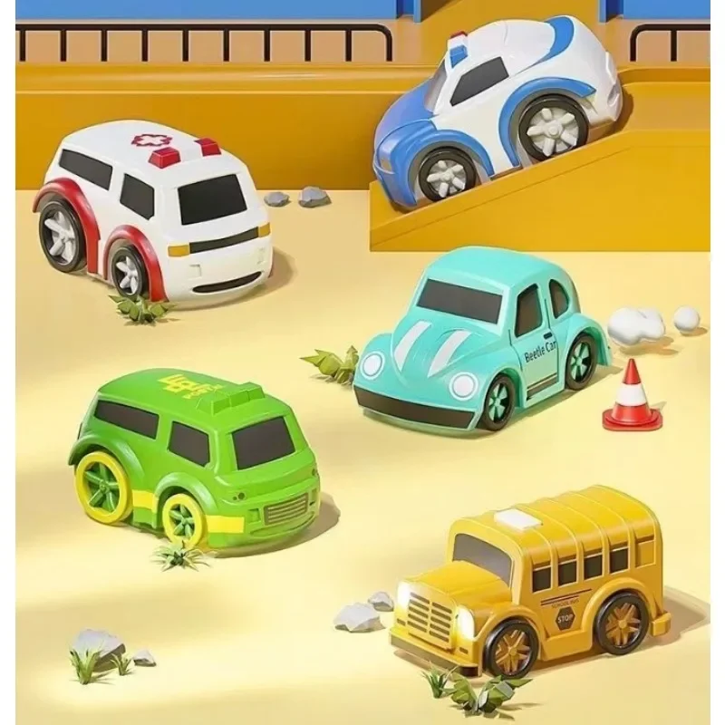 Children's Electric Rail Car Challenge Adventure Small Train Rail Car Parking Lot Inertial Sliding Children's Puzzle Toy