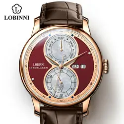 LOBINNI Automatische Mechanische uhr männer мужские часы relogio wasserdichte luxus neueste business armbanduhr erkek kol saati