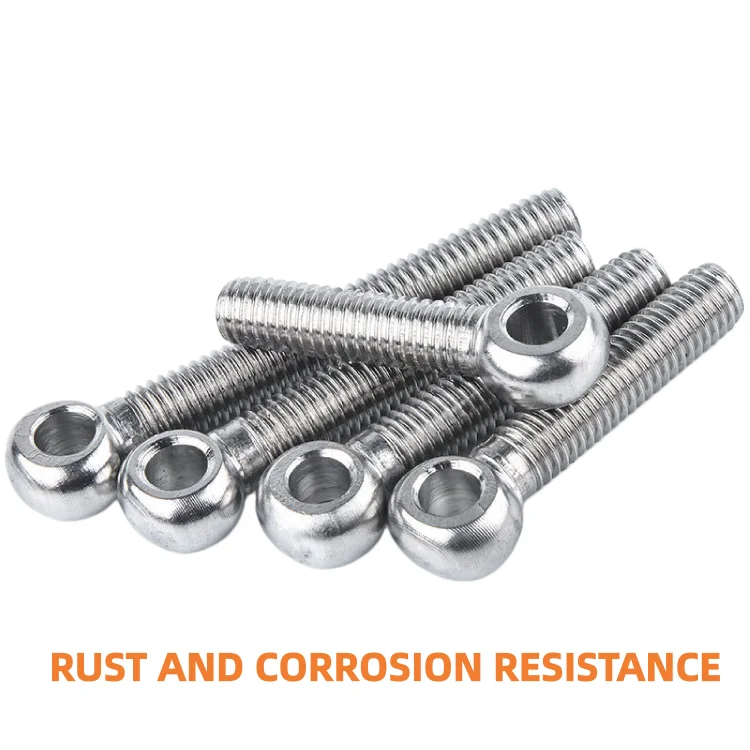 GB798 304 Stainless Steel Fisheye Eye Bolt Ring Link Stud Articulated Anchor Slip Hole Screw Bolt Rod M4 M5 M6 M8 M10 M12