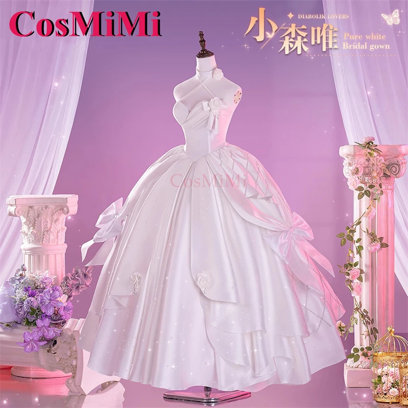 

CosMiMi Anime Diabolik Lovers Komori Yui Cosplay Costumes Sweet Elegant Bride Wedding Dress Carnival Party Role Play Clothing