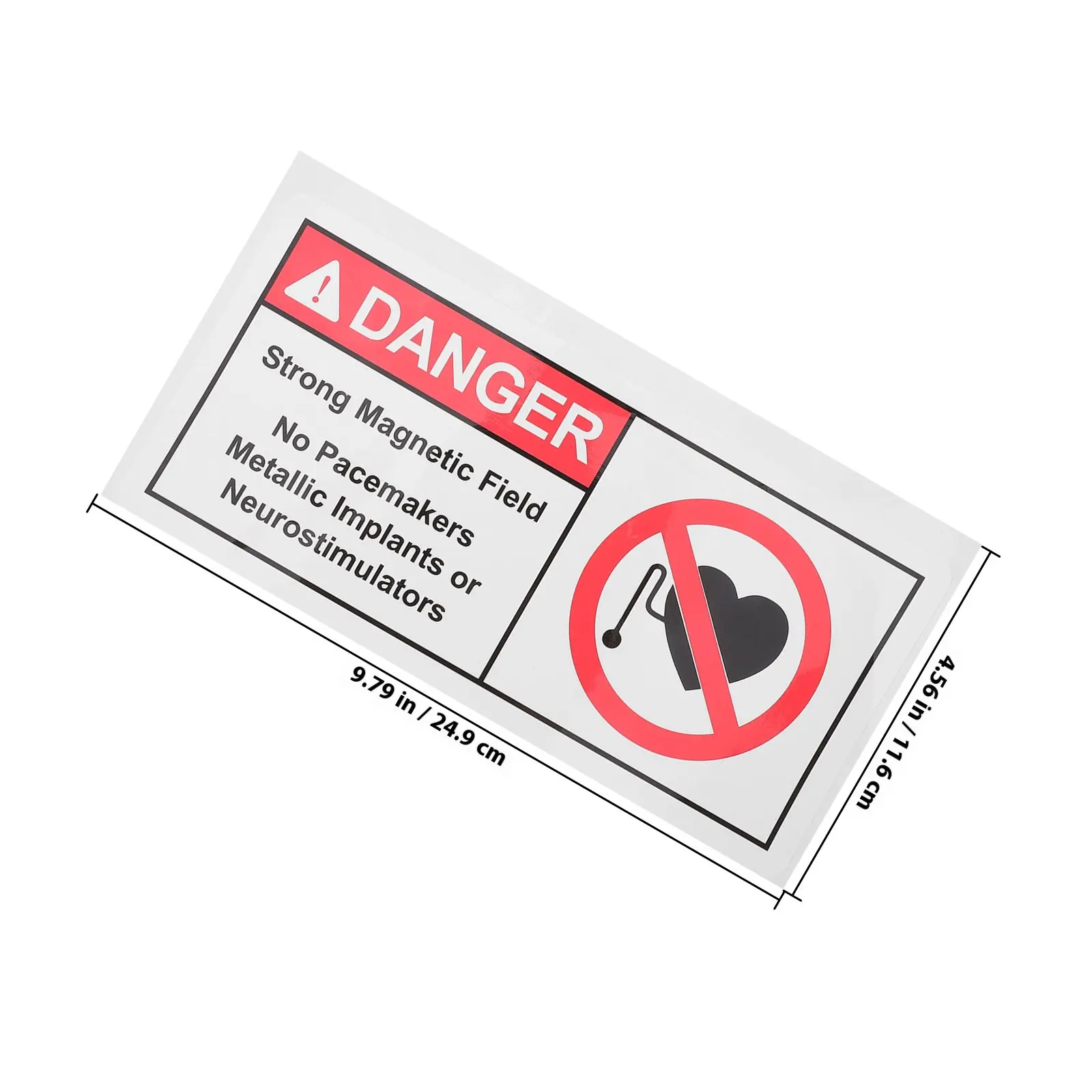 Magnetic Field No Sign Sticker High Visibility Warning Label Strong Adhesive Easy Use for Facilities Hospitals