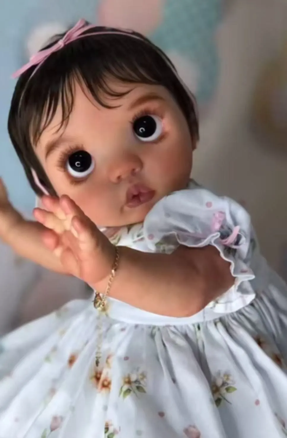 16inch Lighter Tanned Skin Completed Reborn Baby Doll Lovely Toddler Rooted Hair Toy Gift