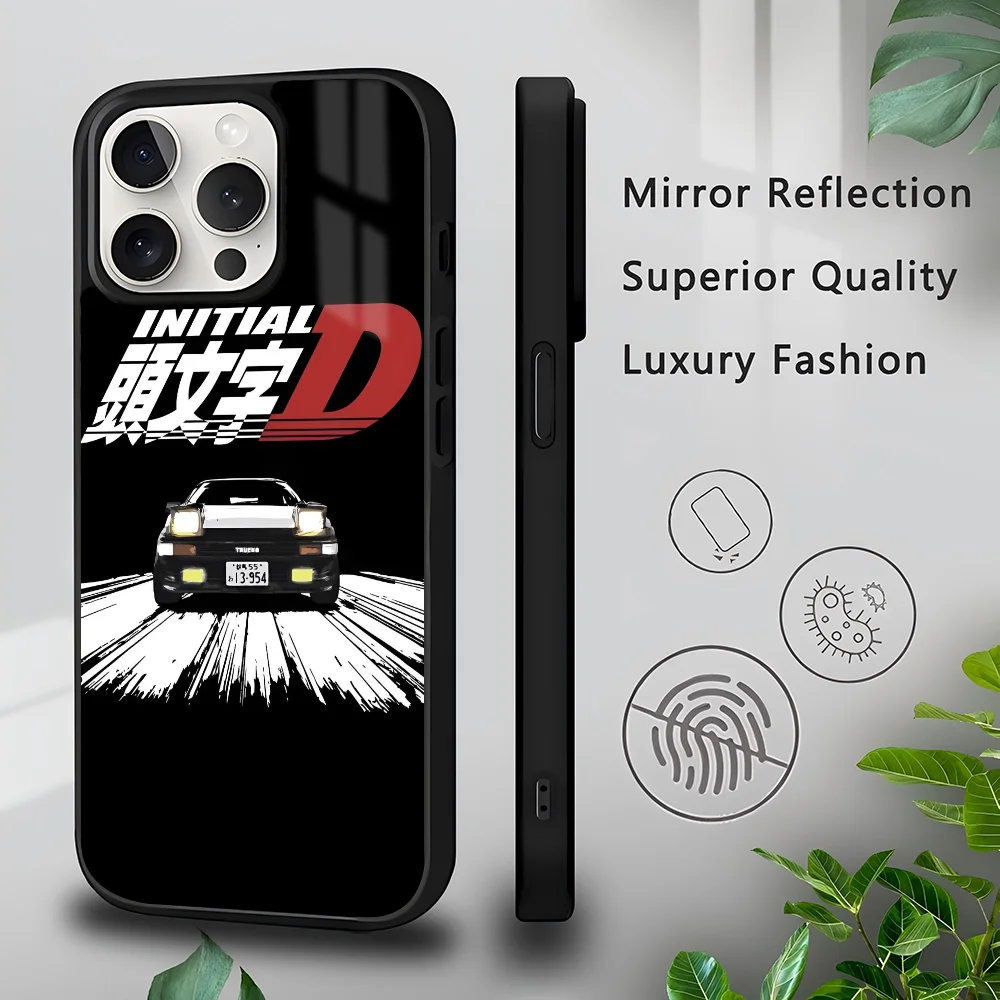 anime I-Initial D  Phone Case  for iPhone 16 15 14 13 Pro Max 11 Mini Alex Mirror For Magsafe Wireless Charging Cover