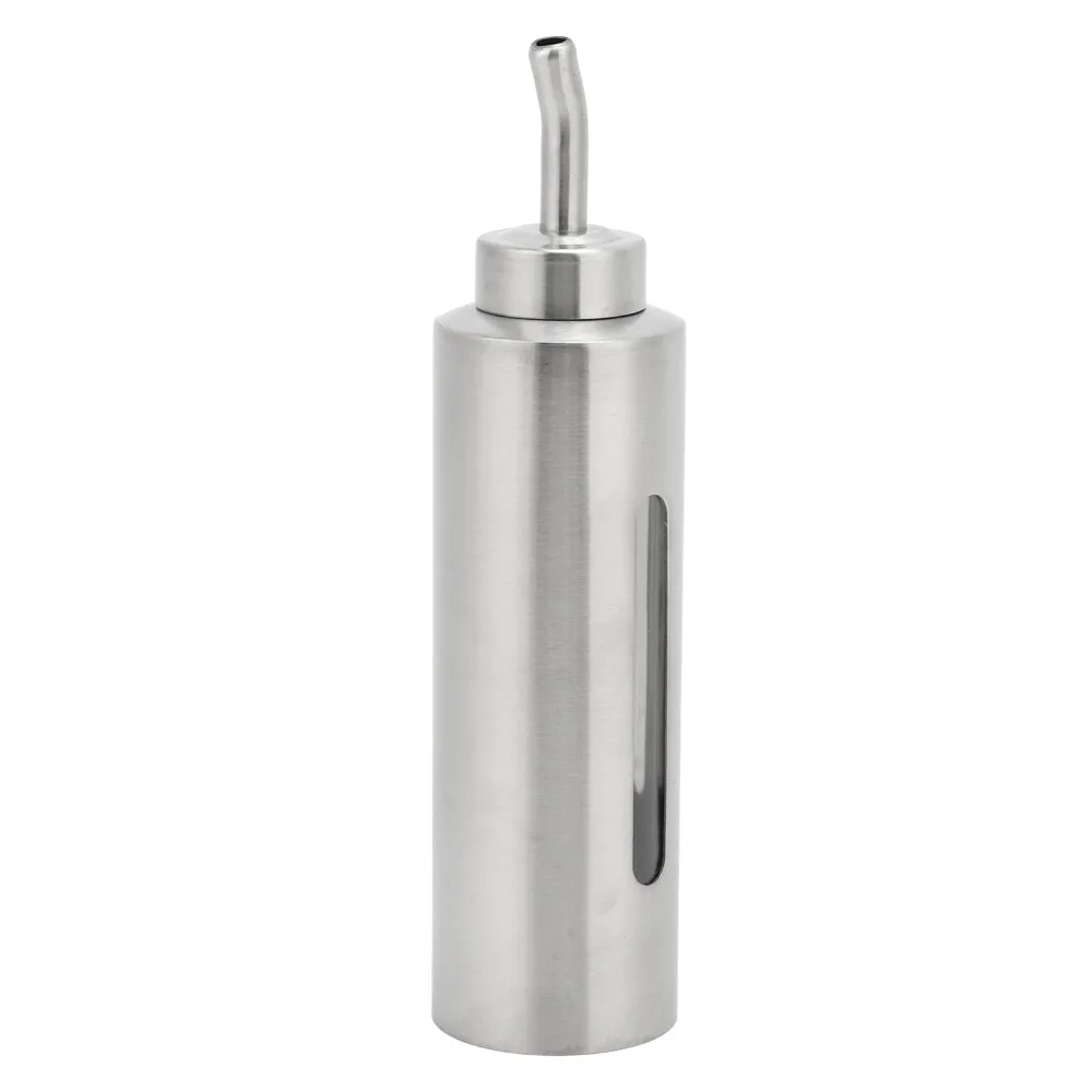 Convenient 304 Stainless Steel Olive Oil Dispenser 150ml Vinegar Cruet Bottle Liquid Condiment Holder Restaurant Use