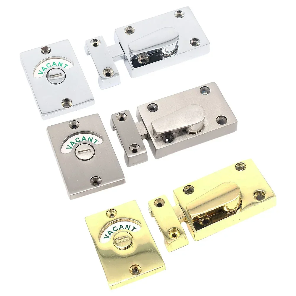 Bathroom Toilet Indicator Locks Bolt Vacant/Engaged For Bathroom WC Toilet Privacy Door Lock Latch Zinc Alloy Cover Anti-theft