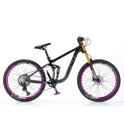 26 27.5 Inch Soft Tail Mountain Bike 11 Speed Double Damping Downhill DH Bicycle Aluminum Alloy MTB for Adults Hydraulic Brake