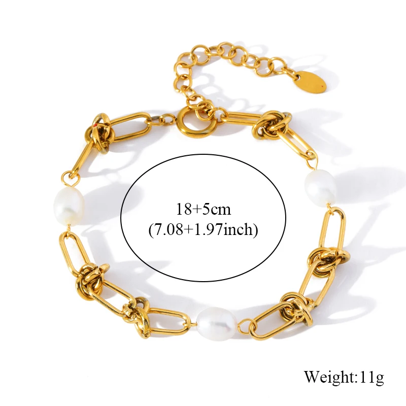 EILIECK 316L Edelstahl Goldfarbenes Armband Schmuck Charm Metall-Textur 18 K Vergoldete Herz-Handgelenk-Kette für Frauen – Detail 13