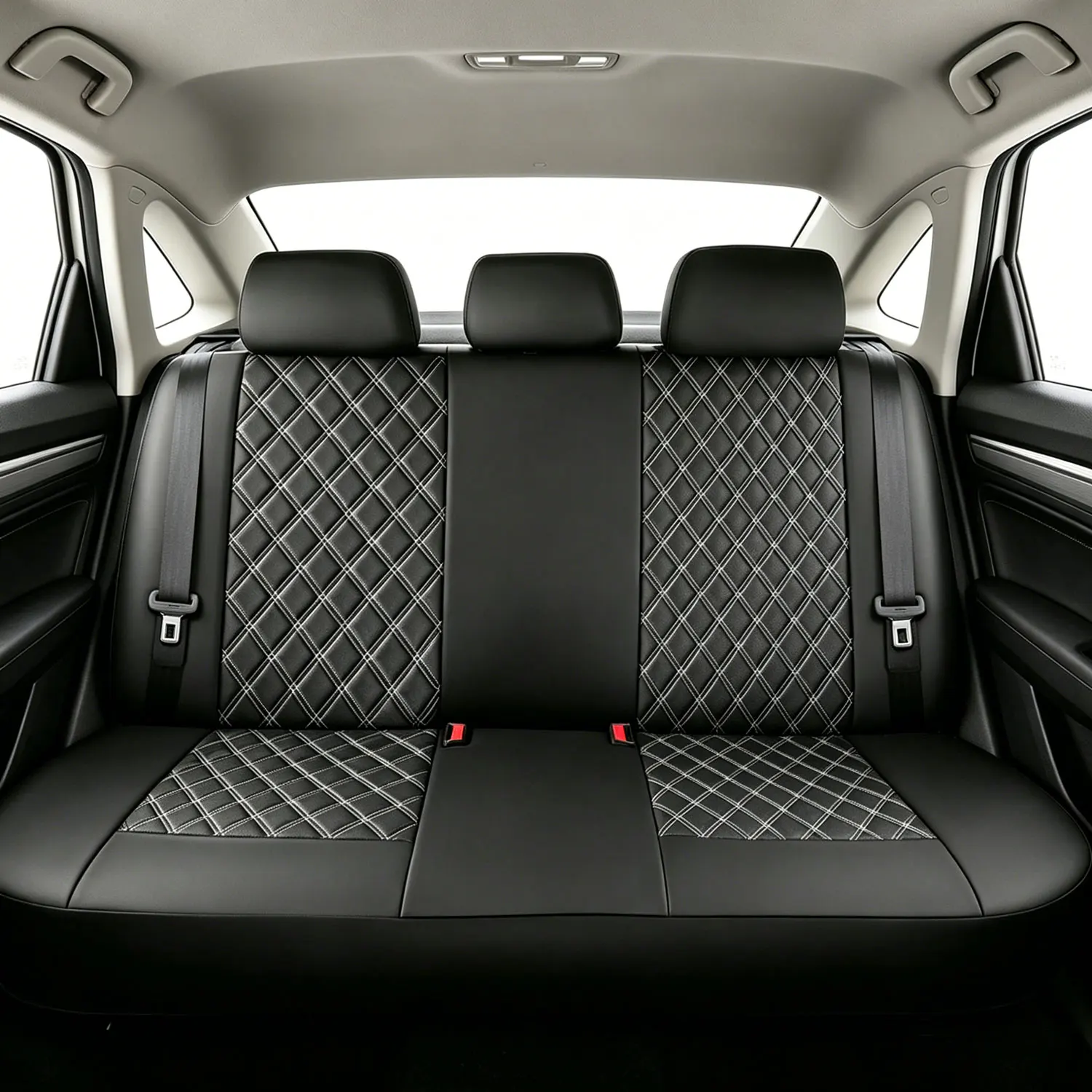 Universelle PU-Leder-Autositzbezüge für 5 Sitze, Ganzjahres-Autositzbezug, passend für die meisten Auto-Innenausstattungen. – Detail 3