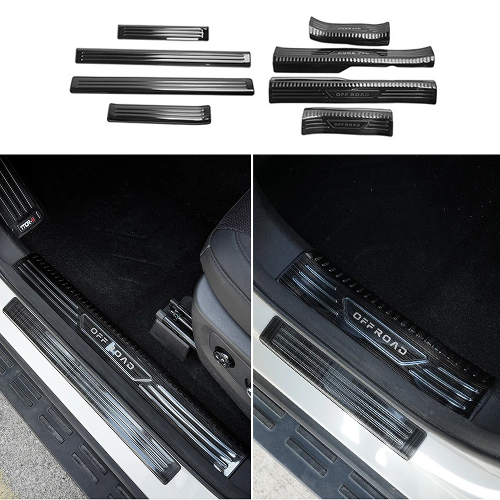Stainless Steel Welcome Anti-kick Plate Inside And Outside The Door Fit For BAIC 212 T01 2024 - 2026 Car Protective Accessories