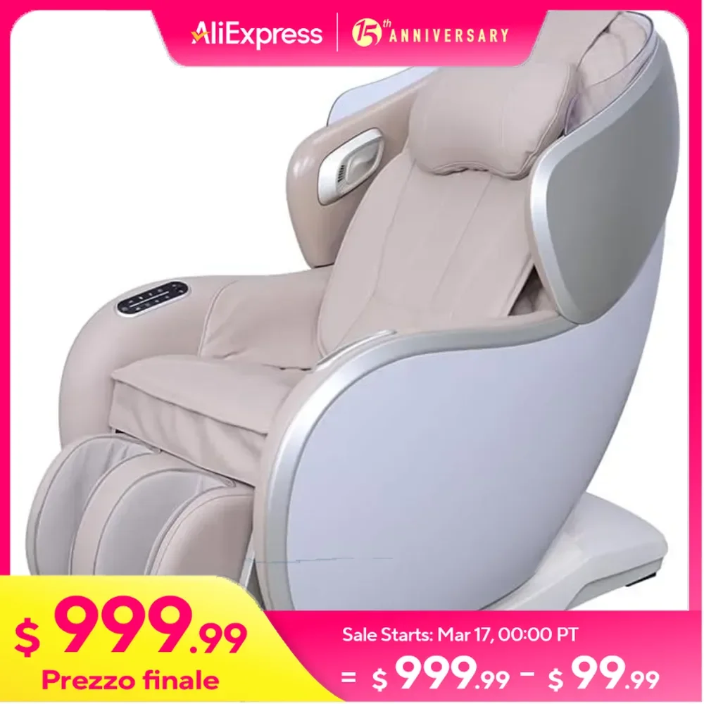 Zero Gravity Massage Chair, SL Track, Wireless Remote, Movement Detection, Compact Design, Heated Massage Chair