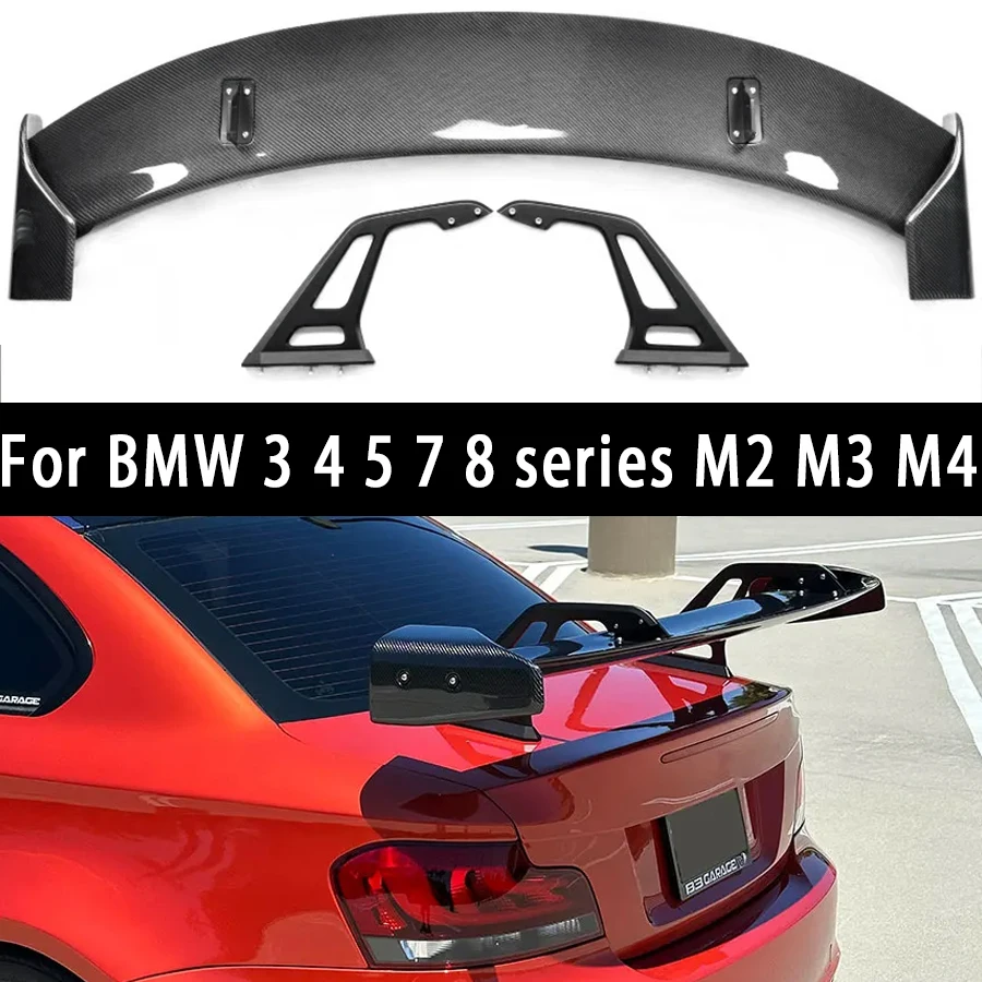 For BMW M3 F80 G80 M4 F82 G82 Carbon Fiber Spoiler Tail fins Rear Trunk Spoiler Guide Wing Rear Wing Car Trunk Diverter Body Kit