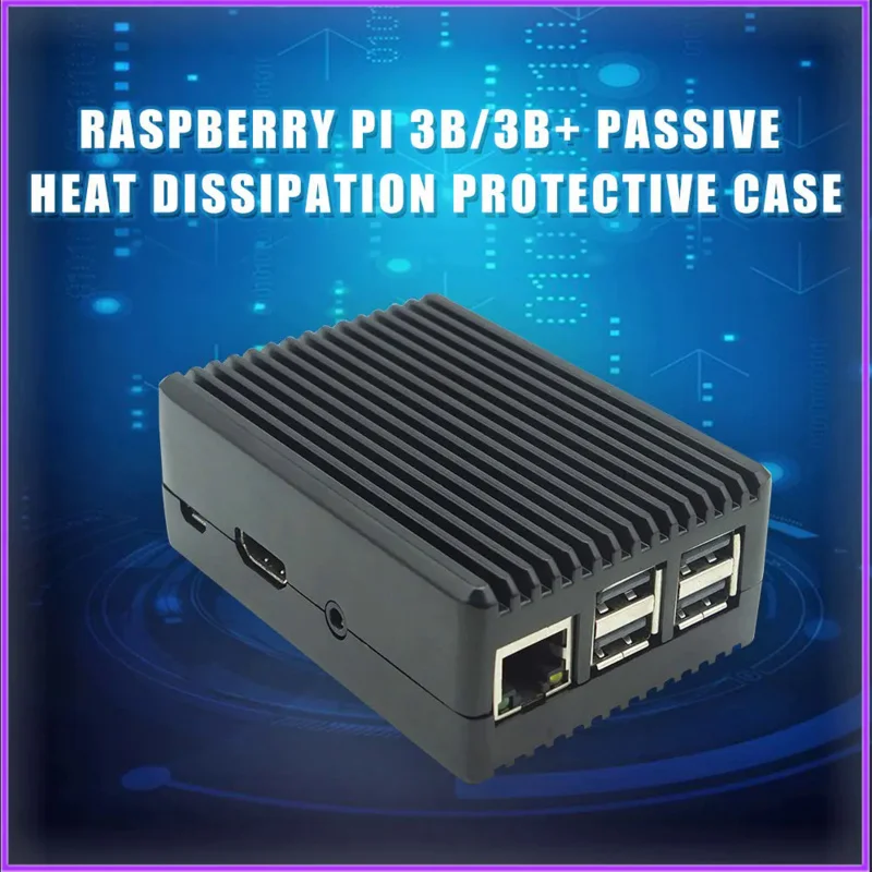 Raspberry Pi 3 Model B  Aluminum Alloy Case Passive Cooling Shell Metal Enclosure Heat Dissipation for Raspberry pi 3B/3B