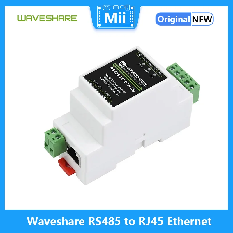 Imagem -05 - Suporte para Montagem em Trilho Waveshare Ethernet Rs485 para Rj45 Tcp ip para Serial