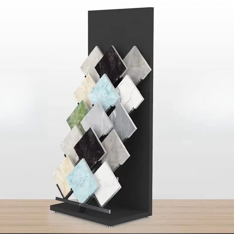 Speedone Customized Portable Modern Stone Display Rack with Steel Shelves Easy Assembly Floor Standing