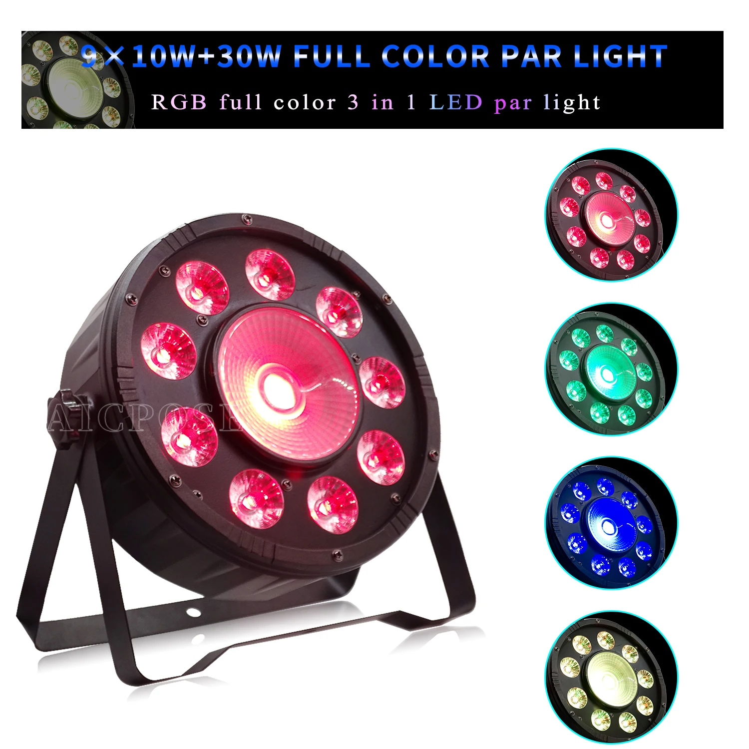 

25 Degrees 9x10W+30w RGB 3 in 1 Par Light 9*10w+30w Led DMX512 Control DJ Lights Professional Stage Disco Equipment