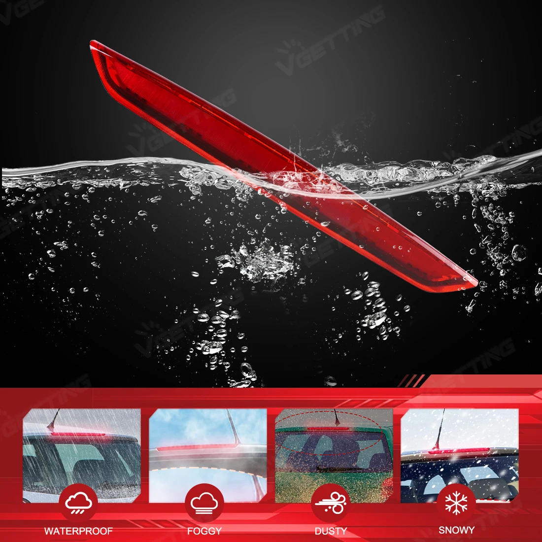 سيارة الثالثة مصباح مكبح عالية جبل وقف الضوء لشركة فولكس فاجن بولو 9N 2002 2003 2004 2005 2006 2007 2008 2009 2010 6Q6945097 عالية الفرامل