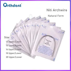 10Packs Dental Arch Wires Super Elastic NITI Memory Round Rectangular Archwire Natural Form Lower/Upper Dentistry Orthodontics