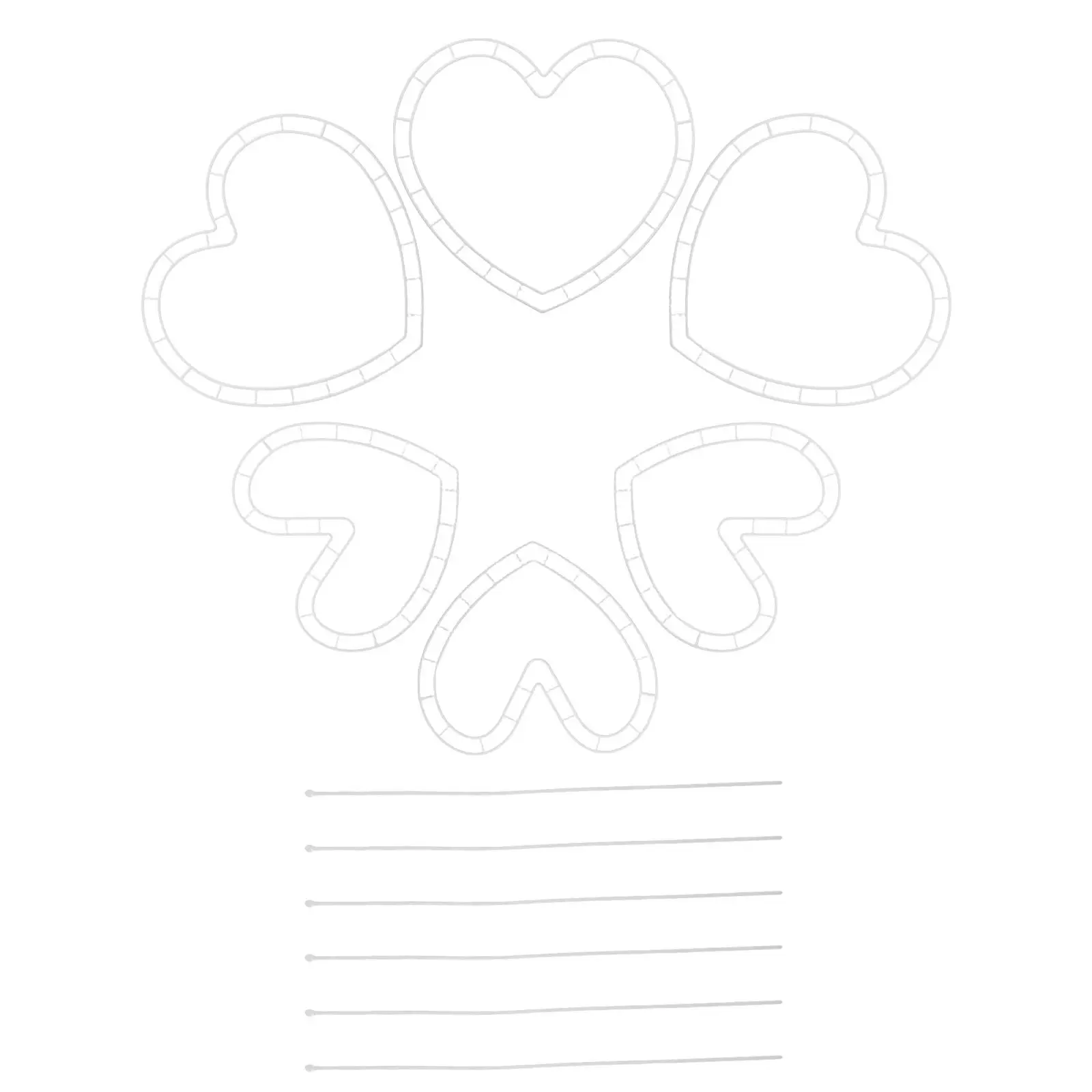 

1Set Love Heart Flower Arrangement Holder Sturdy Floral Grid Tool for Wedding Bouquet Stand Supplies Christmas Wreath Frame Door