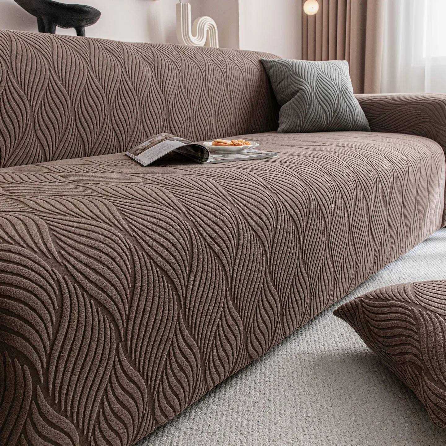 Simple Style Jacquard Velvet Sofa Cover 2025 New Full Cover Non-Slip Sofa Protector Slipcouch All Season Universal